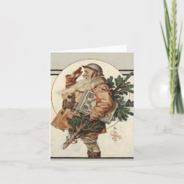 Leyendecker Christmas Santa WWI Einladung
