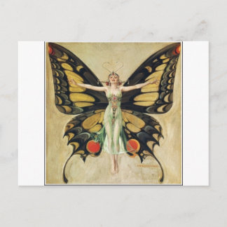 Leyendecker Schmetterlingsfrau Postkarte