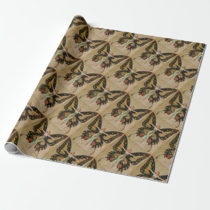 Leyendecker Schmetterlingsmädchen Vintage Art Deco Geschenkpapier