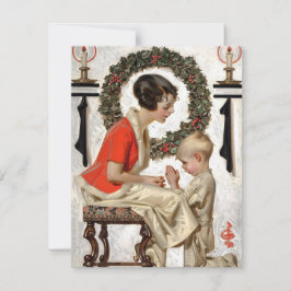 Leyendecker Weihnachtsgebet 1921 Feiertagskarte