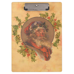 Leyendecker Weihnachtsmann Antik Viktorianisch Klemmbrett