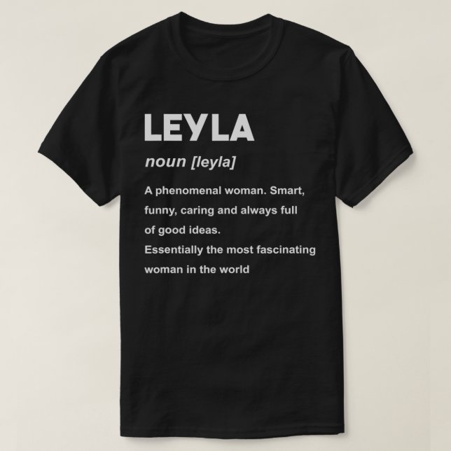 Leyla Name  T-Shirt (Design vorne)