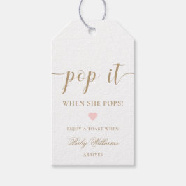 Leyton Gold Moderner Minimaler Pop It Champagne Ta Geschenkanhänger