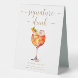 Leyton Gold Modernes Minimal Signature Drink Zeich Tischaufsteller