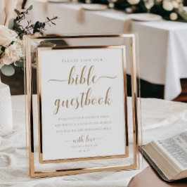 Leyton Gold Sign Our Bible Wedelbook Poster