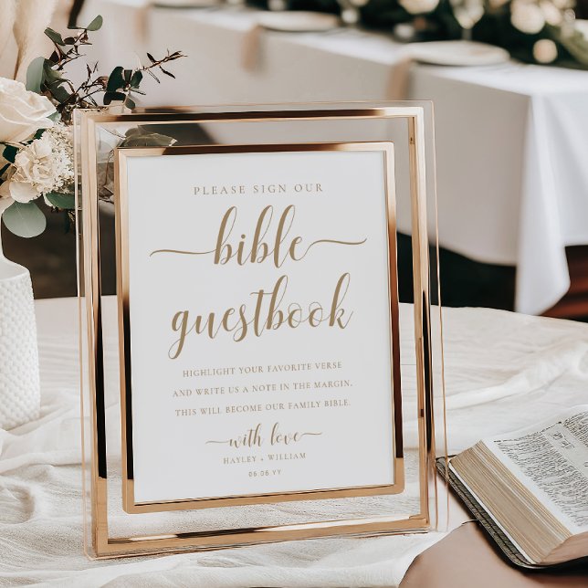 Leyton Gold Sign Our Bible Wedelbook Poster (Von Creator hochgeladen)