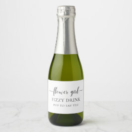 Leyton Minimal Flower Girl Vorschlag Flasche Etike