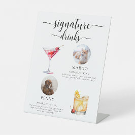 Leyton Minimal Pet Foto Signature Drinks signieren Sockelschild