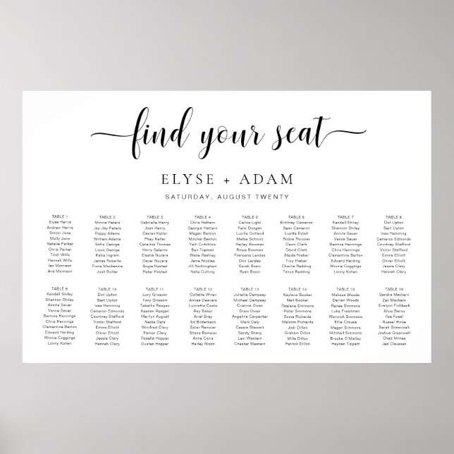 Leyton Modern Minimal 16 Poster de table (Devant)