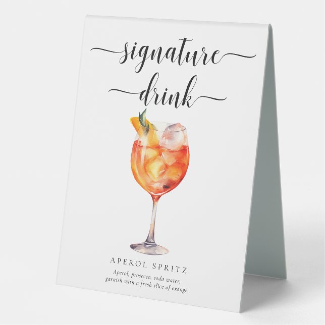 Leyton Modern Minimal Signature Drink Zeichen Tischaufsteller (Von Creator hochgeladen)