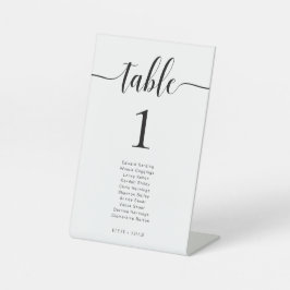 Leyton Modern Minimalistisch Wedding Tischnummer Sockelschild