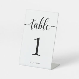 Leyton Modern Minimalistisch Wedding Tischnummer Sockelschild