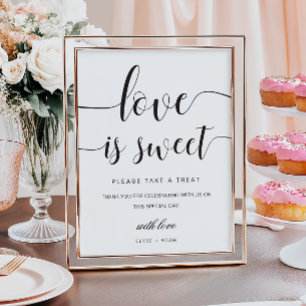Leyton Moderne Minimal Love Is Sweet Favor Schild