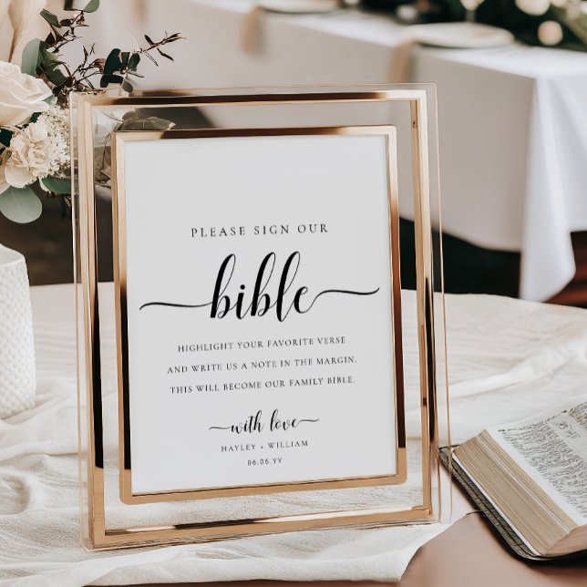 Leyton Sign Our Bible Wedding Guest Book Poster (Von Creator hochgeladen)