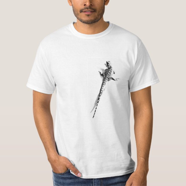 Lézard sur moi le T-shirt des hommes (Devant)