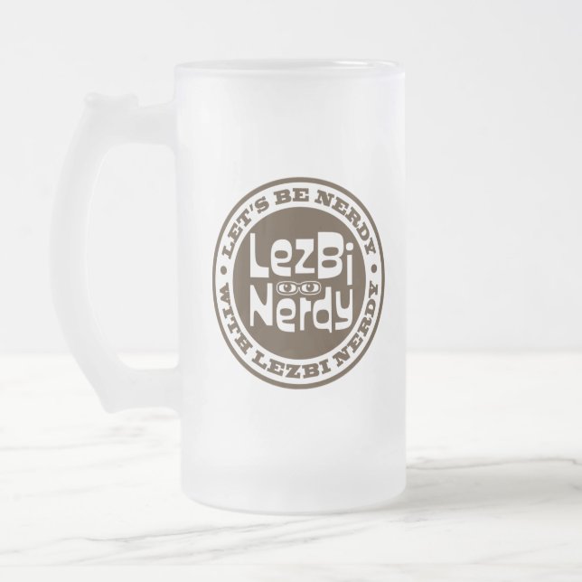 Lezbi Nerdy Frosty Tasse (Links)
