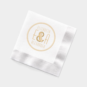LG Art Déco 2F Esperluette Couple 2 Initiales Noms