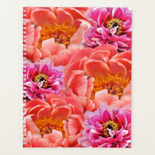 Lg Planner Pink/Coral Peonés