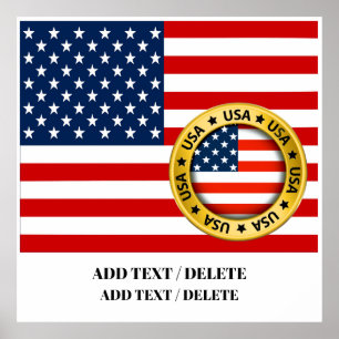 LG. Poster du drapeau américain