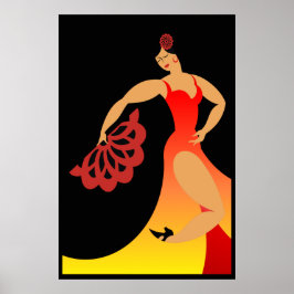 LG. Tall Flamenco Dancer Poster