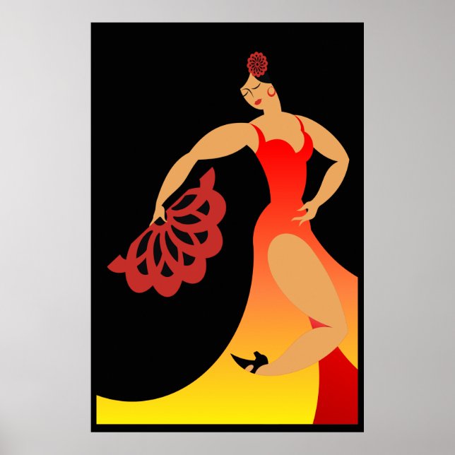 LG. Tall Flamenco Dancer Poster (Vorne)
