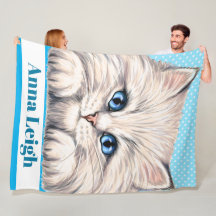 Lg Wertvoll Kitten Fleece Blanket