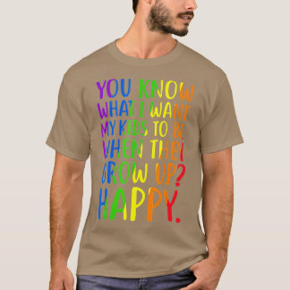 LGB Awareness Parters Mama Vater Gay Pride Rainbow T-Shirt