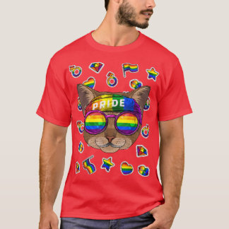 LGBT Abyssinian Gay Pride Monat Katze Rainbow Lesb T-Shirt