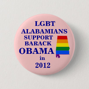 LGBT Alabamians für Obama 2012 Button