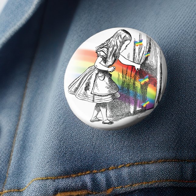 LGBT-Alice im Wunderland Vintag Button (Oh dear oh dear don't be late and miss out on this one.)