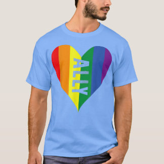 LGBT Ally Pride Gay Peace Homoseual Lesbian Rainb T-Shirt
