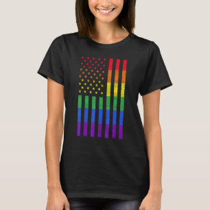 Lgbt Amerikanische Flagge Stolz Regenbogen Schwul  T-Shirt