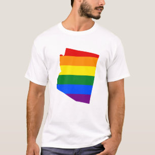 LGBT Arizona, US flag map T-Shirt