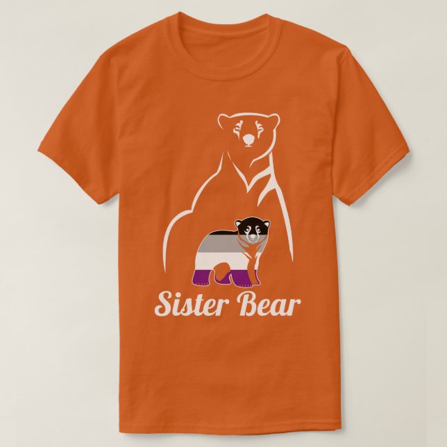 LGBT asexual Sister Bear Ace Prilag T-Shirt (Design vorne)