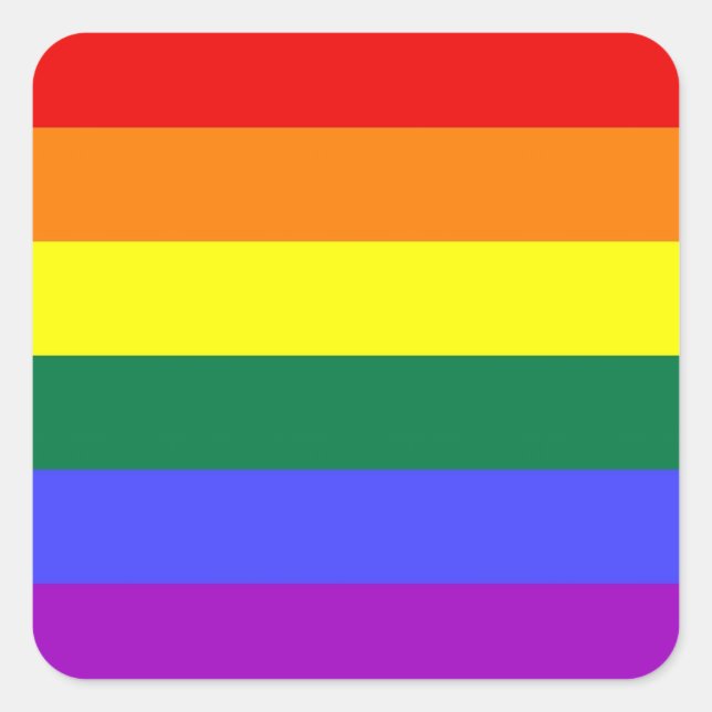 LGBT-Aufkleber (Platz) Quadratischer Aufkleber (Vorderseite)