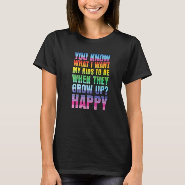 LGBT Awareness Proud Parents Mom Dad Gay Pride Rai T-Shirt (Vorderseite)
