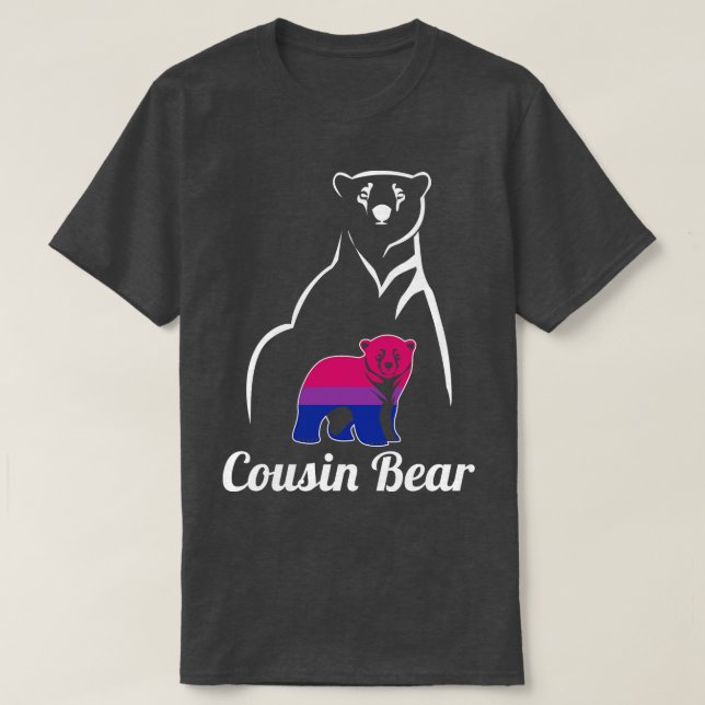 LGBT Bisexueller Cousin-Bär-Bi-Stolperflagge T-Shirt (Design vorne)