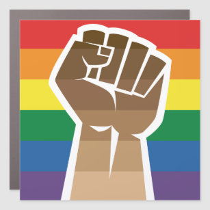 LGBT BLM Protest - Gleichheit LGBTQ+ Anti-Rassismu Auto Magnet