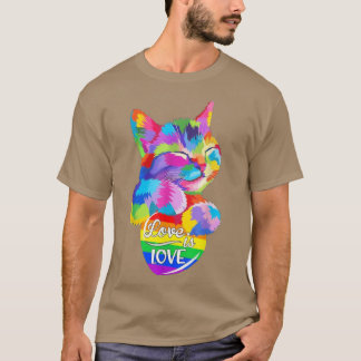 LGBt Cat Liebe ist Liebe  T-Shirt