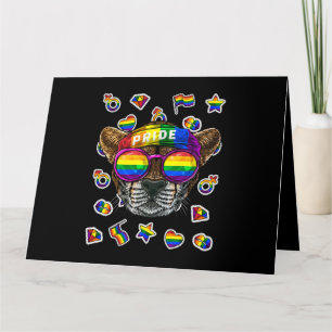 LGBT Cheetah Gay Pride Monat Tierrennen Lesbia Karte