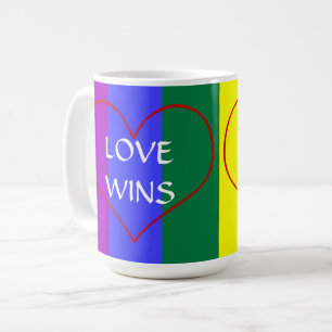 LGBT Colours LOVE WINS Coffee Mug