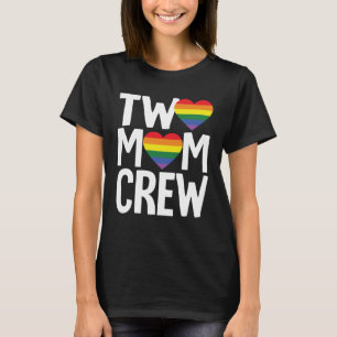LGBT-Crew für zwei Mamas LGBT-Herz-LGBT-Pride-Rege T-Shirt