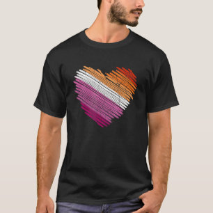 LGBt die Flagge für den lesbischen Herzensturm T-Shirt