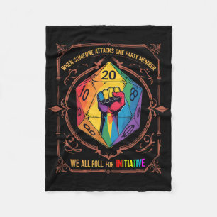 Lgbt Dnd T-Shirt Wenn jemand ein Parteimitglied an Fleecedecke