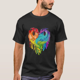 LGBT Dragon Heart Rainbow Heart Dragon LGBT Prix T-Shirt