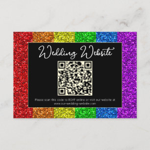LGBT-Fahne Regenbogen-Glitzern Begleitkarte