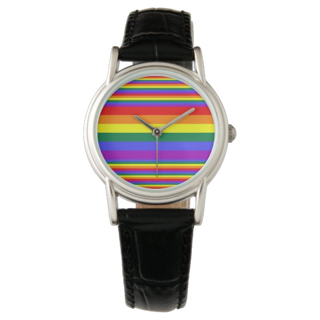 LGBT-Farben Armbanduhr (Vorderseite)