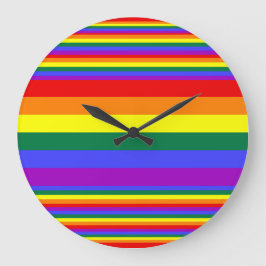 LGBT-Farben Große Wanduhr