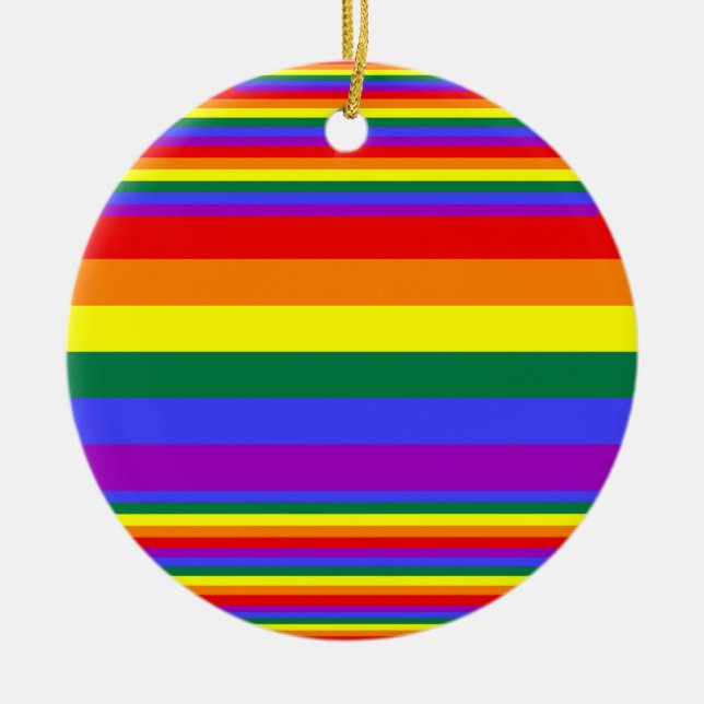 LGBT-Farben Keramik Ornament (Vorne)