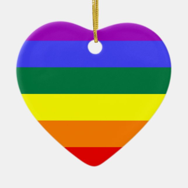 LGBT-Farben Keramik Ornament (Vorne)